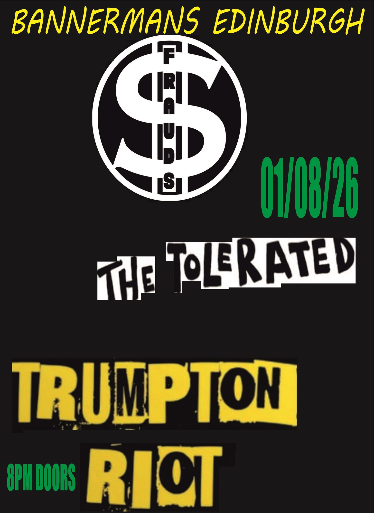 The Frauds + Trumpton Riot + The Tolerated